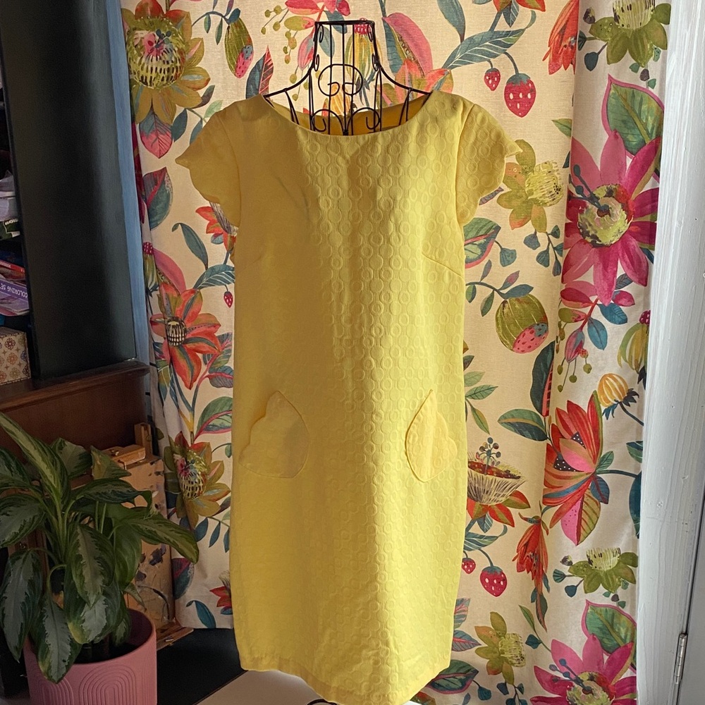 Madison Leigh Vibrant Yellow Textured Dress